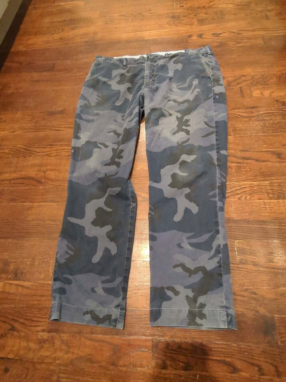 Polo Ralph Lauren Stretch Straight Fit Camo Cotton Twill Pants Blue Camo 38x30